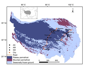 Distinct microbial communities in the active and permafrost layers on the Tibetan Plateau