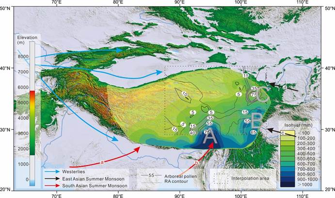 Pollen flow can indicate Asian summer monsoon intensity above Qinghai-Tibet Plateau: research